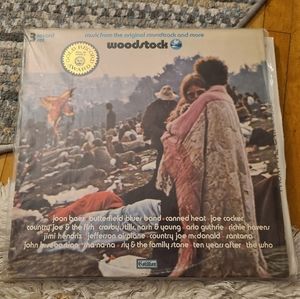Woodstock music from the Original Soundtrack & movie. Vintage vinyl album. Black